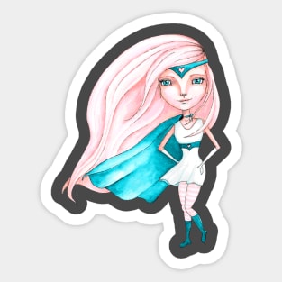 Super Gal (Peach & Green) Sticker